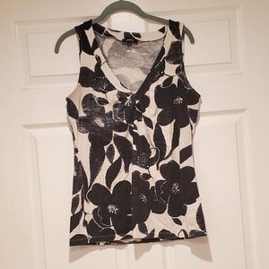 Floral V-neck tank